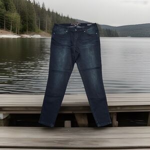 Melissa McCarthy Seven7 Legging Jeans 14W (34x28) Dark Wash Blue Stretch Womens
